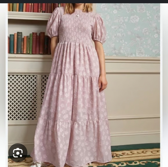 Sister Jane Mother's Mind Tiered Midi Dress XS Blus Floral Bohemain Farmcore - Picture 1 of 12
